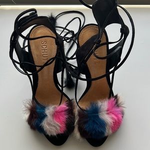 Schutz size 6 leather heels